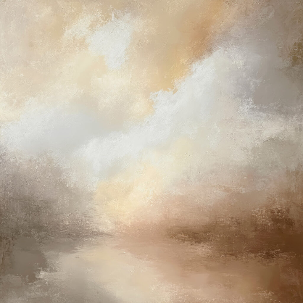 Goudlicht in zachte wolken — volledig ontwerp