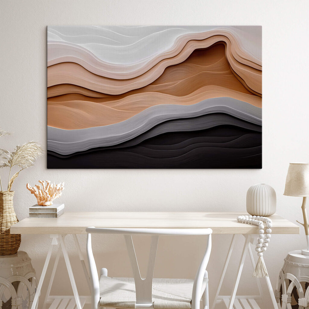 Zwarte lagen naast karamelkleur — interieur 3