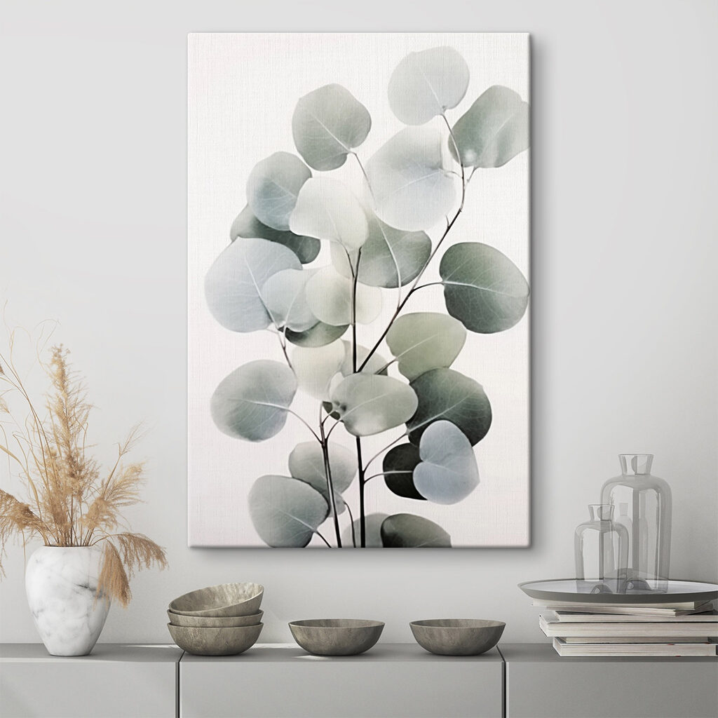 Fijne blaadjes tegen een minimalistische achtergrond — interieur 1