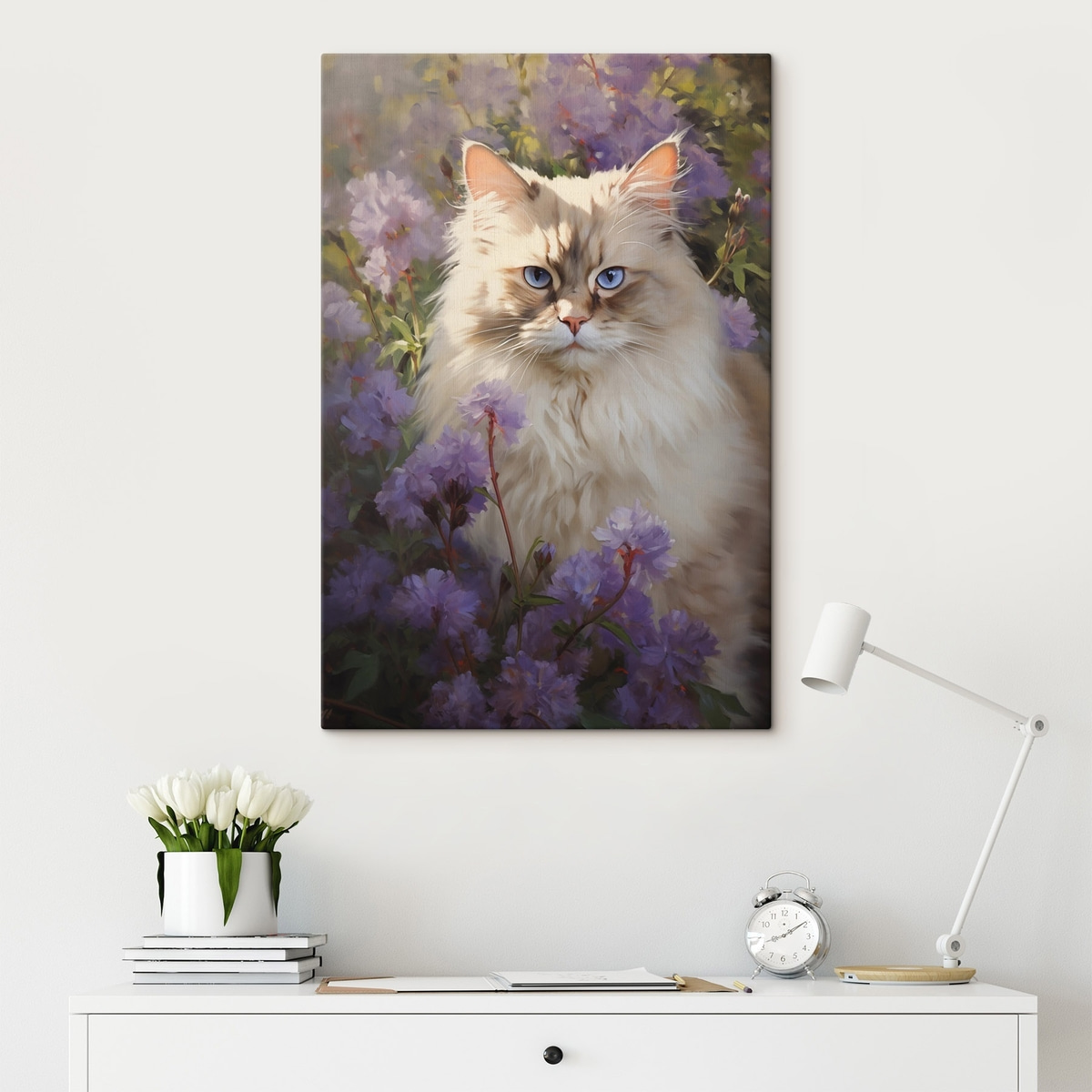 Kat in bloemen — interieur 1
