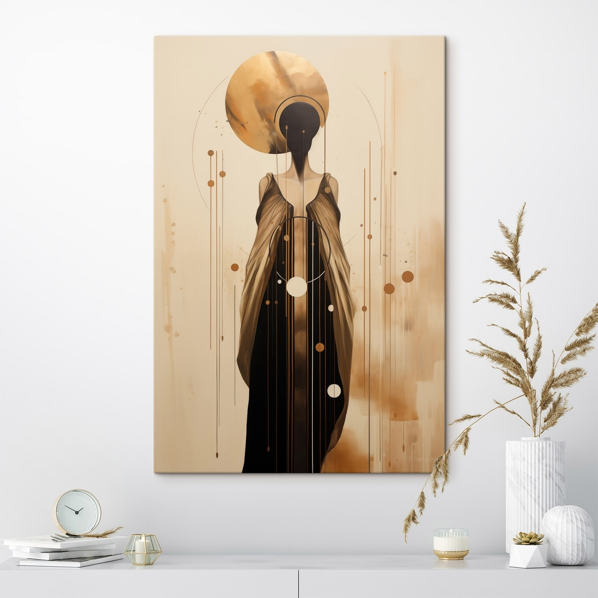 Abstracte vrouw met ornament — interieur 1