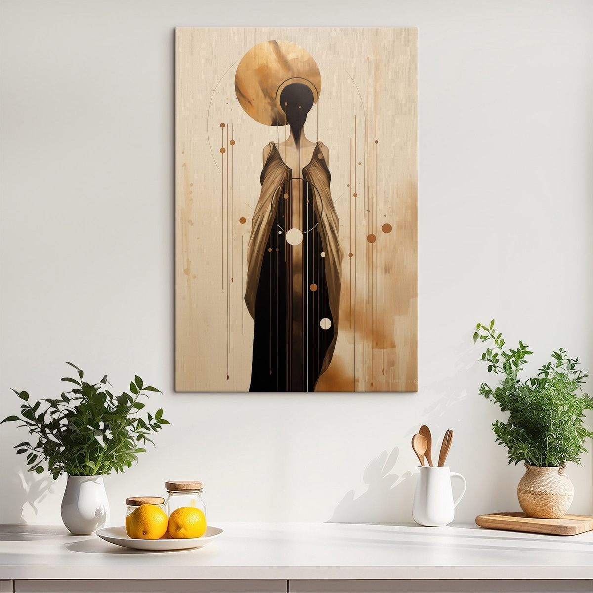 Abstracte vrouw met ornament — interieur 2