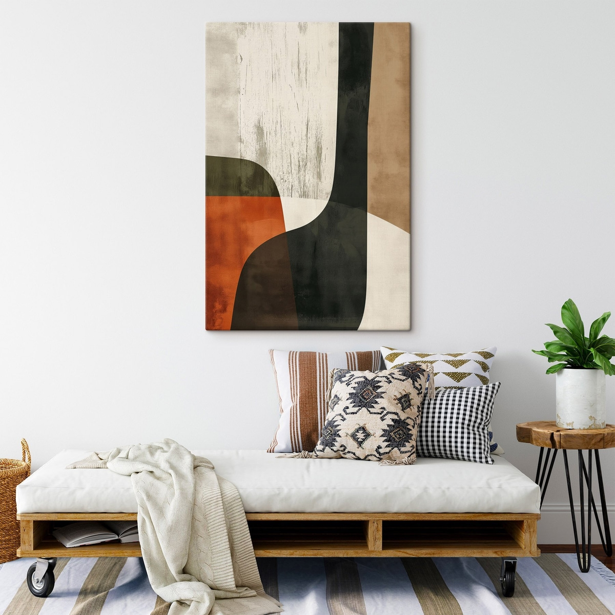 Veelkleurige verfstreken — interieur 1