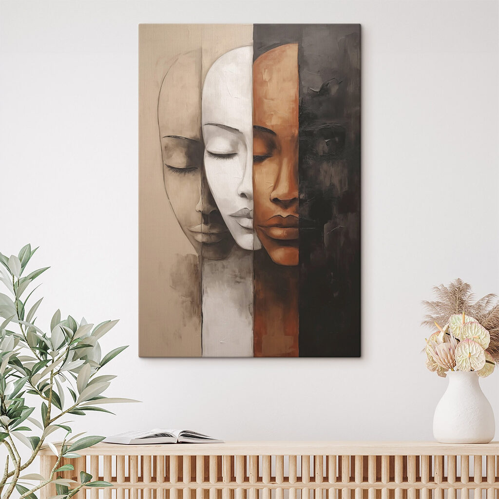 Drie gezichten in banen — interieur 1