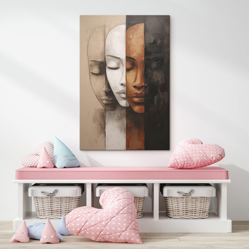 Drie gezichten in banen — interieur 2