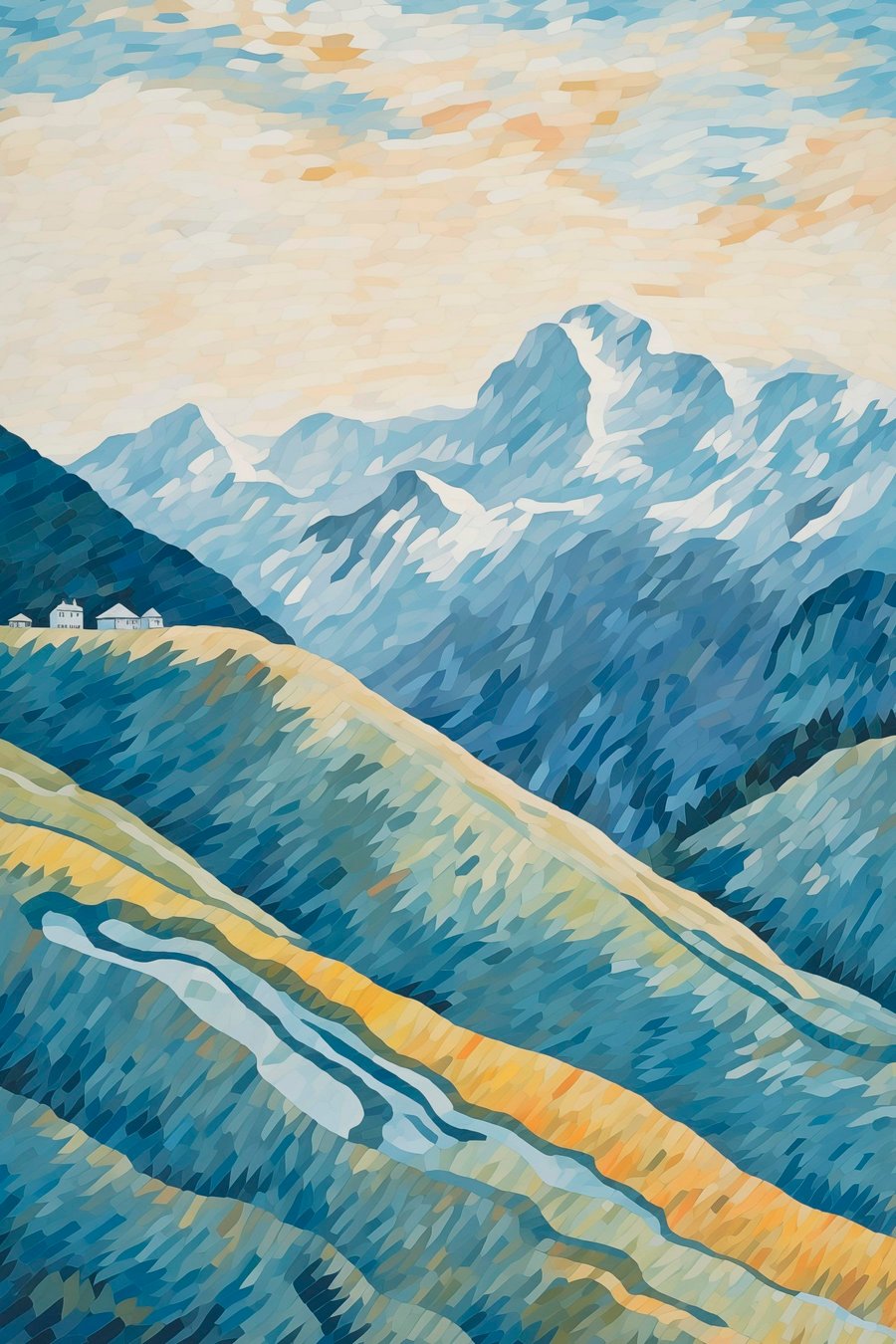 Berglandschap — volledig ontwerp