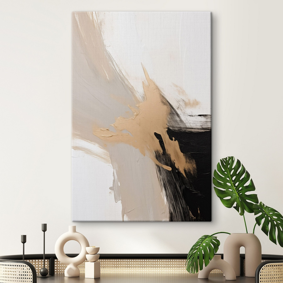 Dynamische abstractie imitatie van penseelstreken — interieur 1