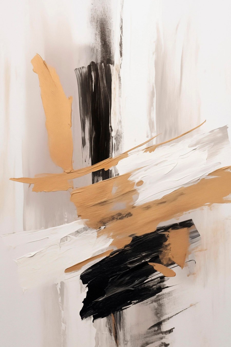 Moderne abstractie imitatie van penseelstreken — volledig ontwerp