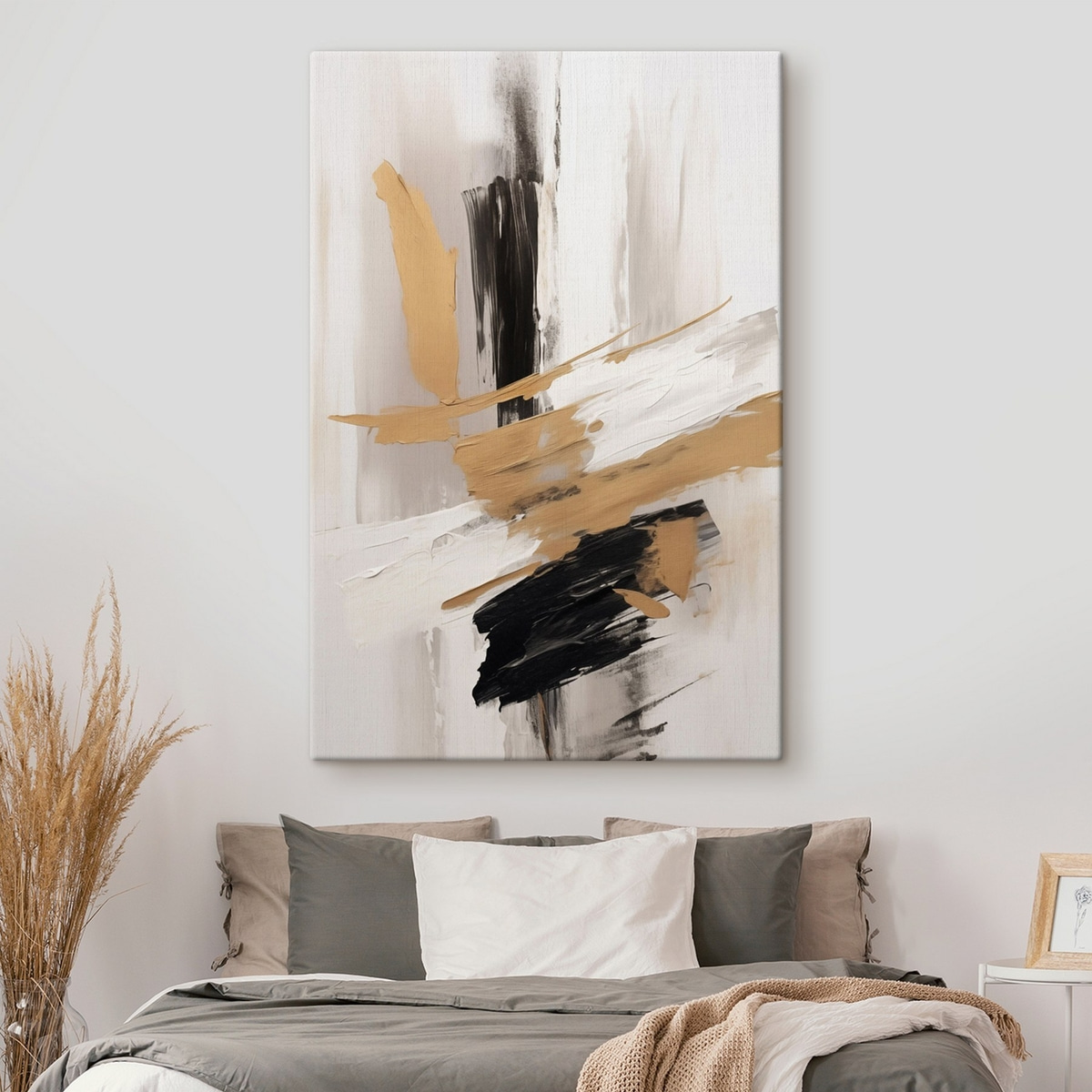 Moderne abstractie imitatie van penseelstreken — interieur 1