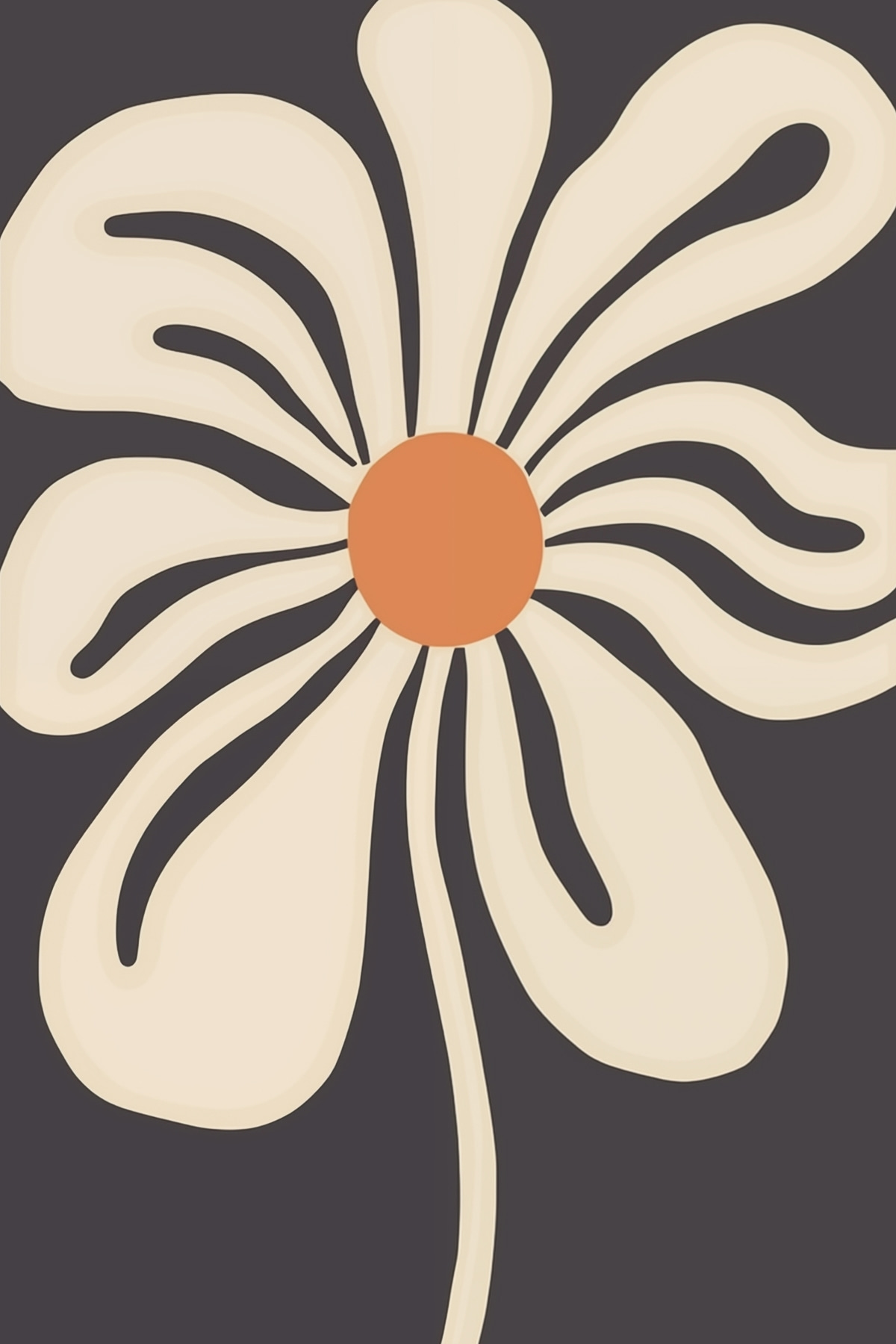 Gestileerde bloem — volledig ontwerp