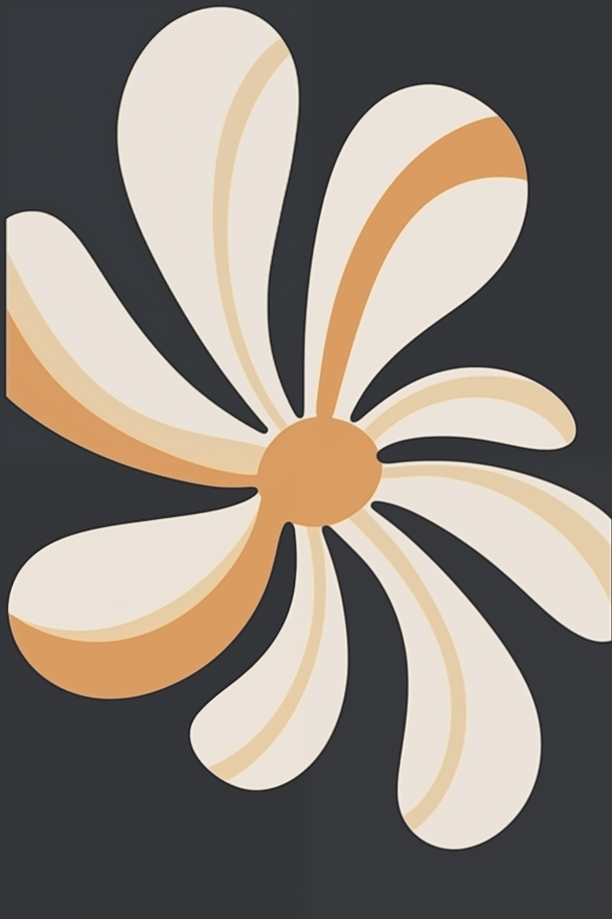 Gestileerde bloem — volledig ontwerp