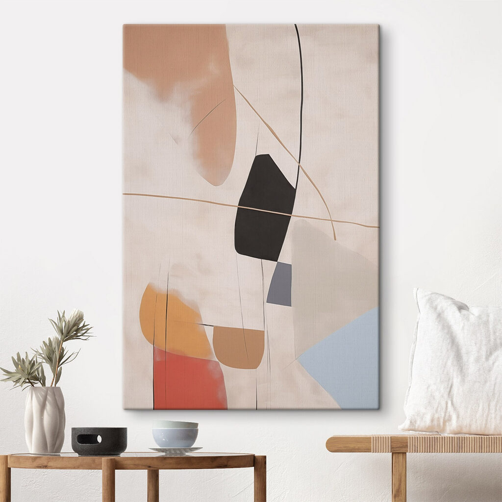 Abstracte vormen in zachte kleuren — interieur 2