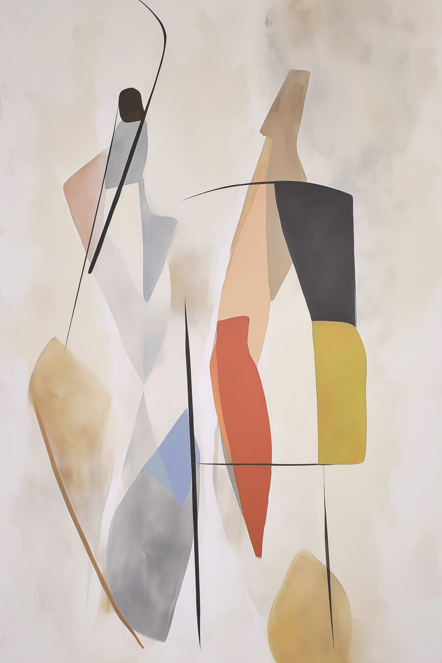 Schilderij van een paar mensen — volledig ontwerp
