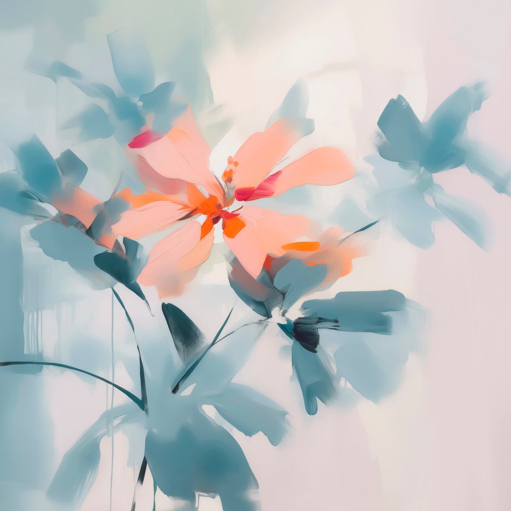 Abstracte bloemen — volledig ontwerp
