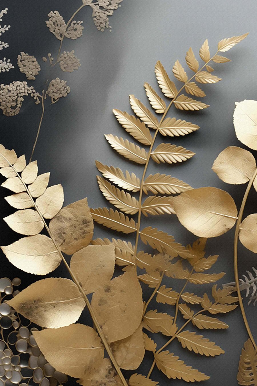 Eucalyptus takken en tropische bladeren op een donkere achtergrond — volledig ontwerp