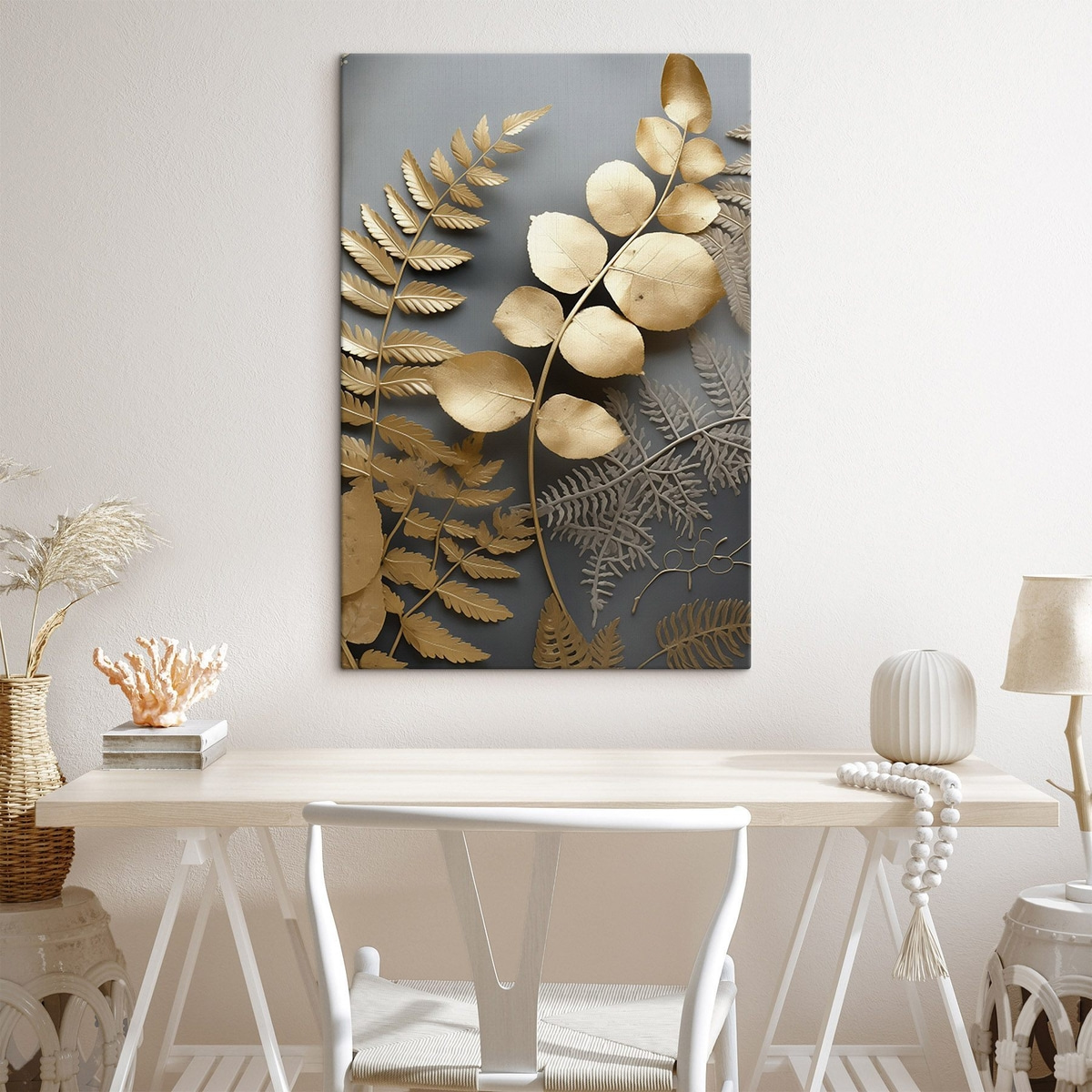 Varens en eucalyptustakken op een donkere achtergrond — interieur 2