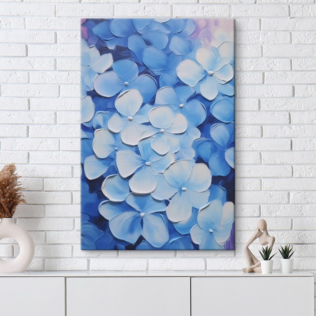 Hortensia imitatieschilderij — interieur 1