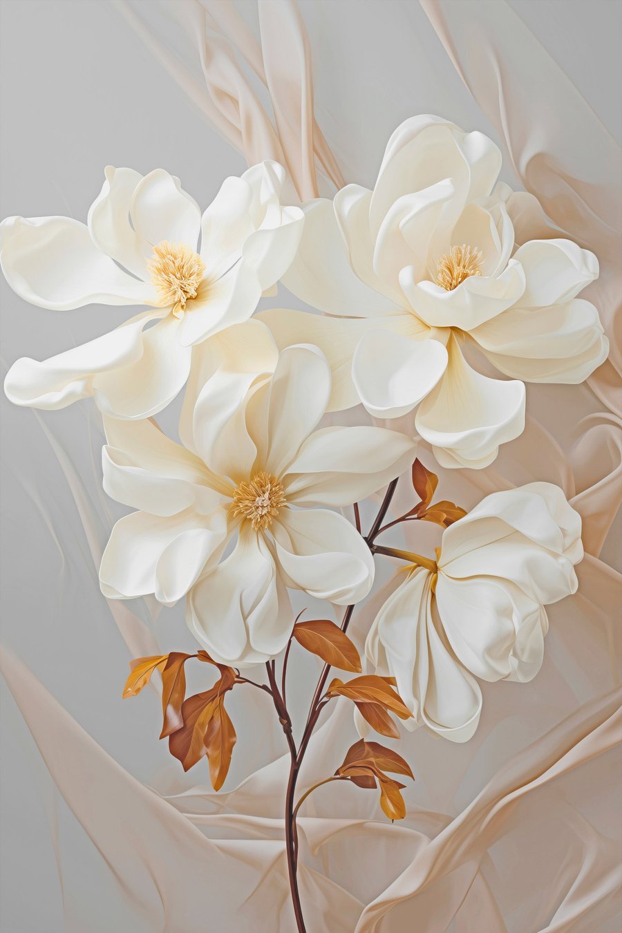Gevoelige abstracte bloemen — volledig ontwerp