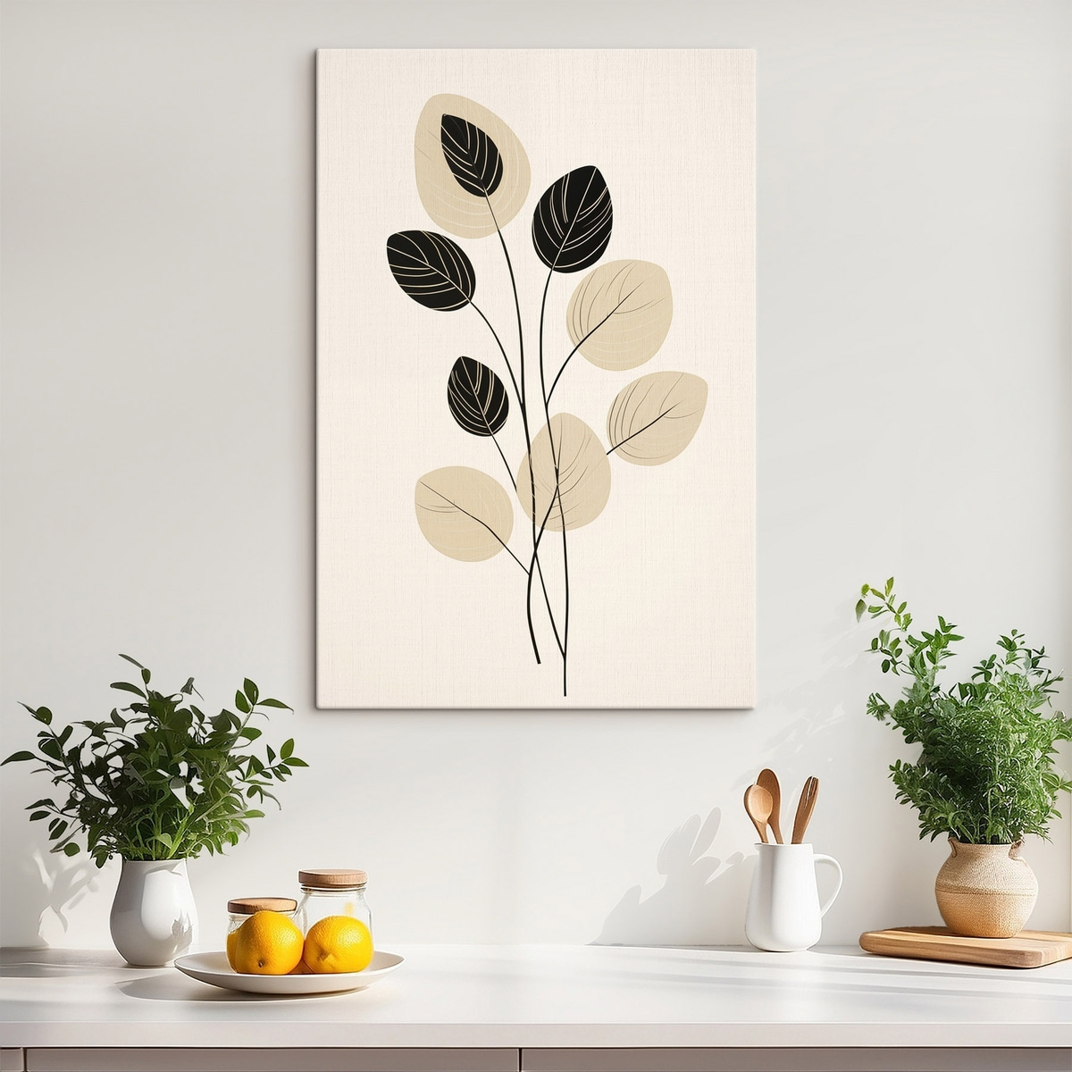 Minimalistische botanische illustratie — interieur 2