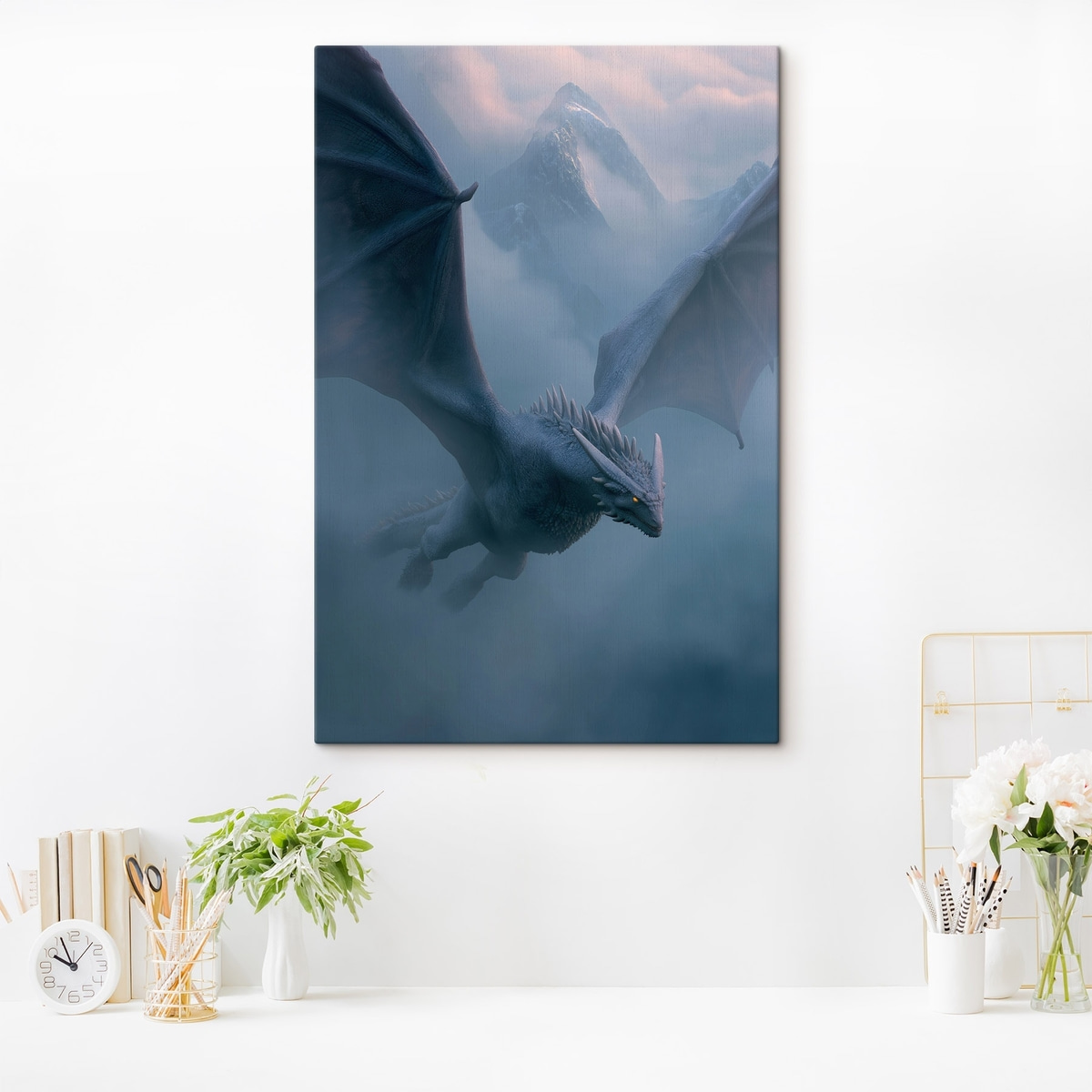 Donkere draak in de lucht — interieur 1