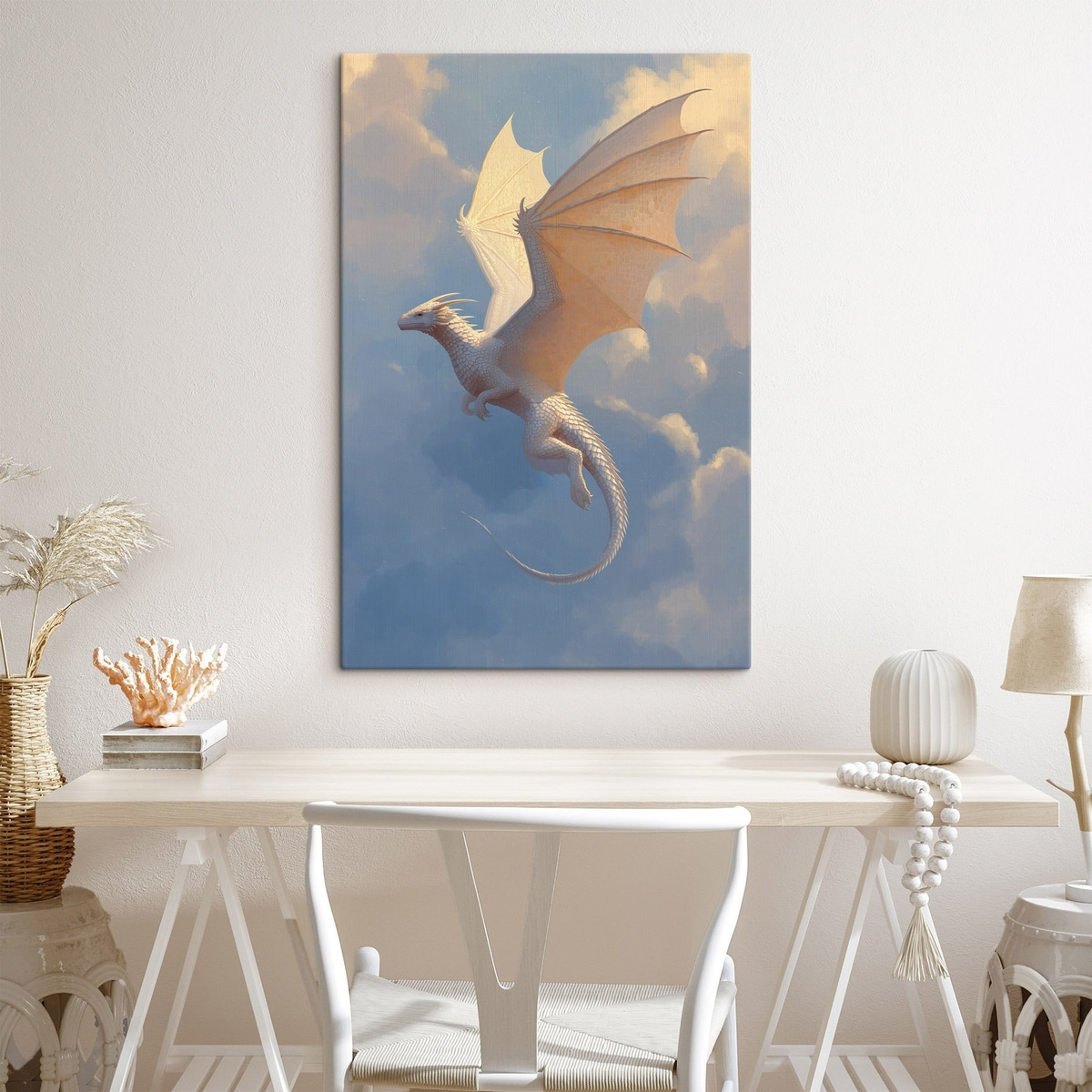 Witte draak in de lucht — interieur 1