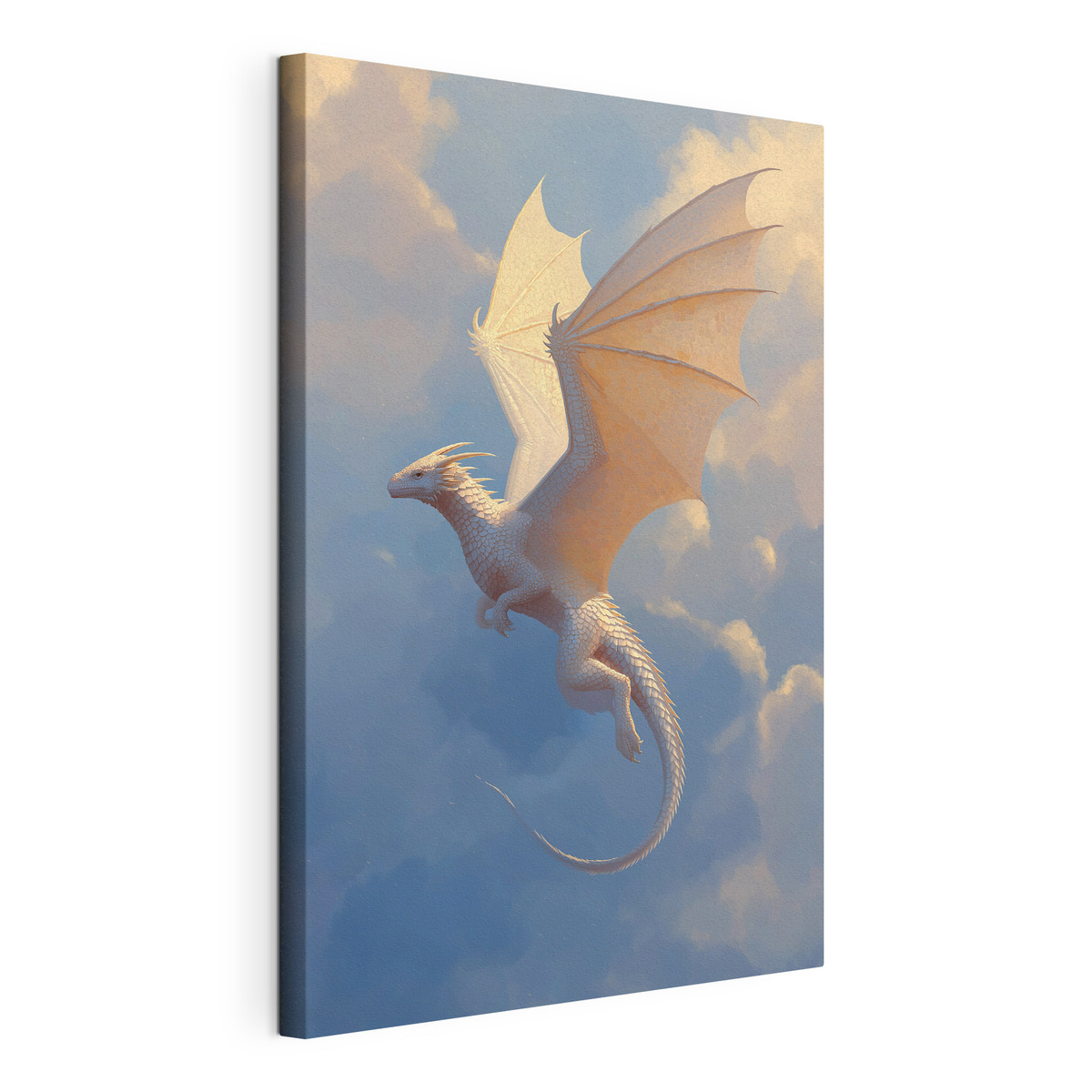 Witte draak in de lucht — productweergave
