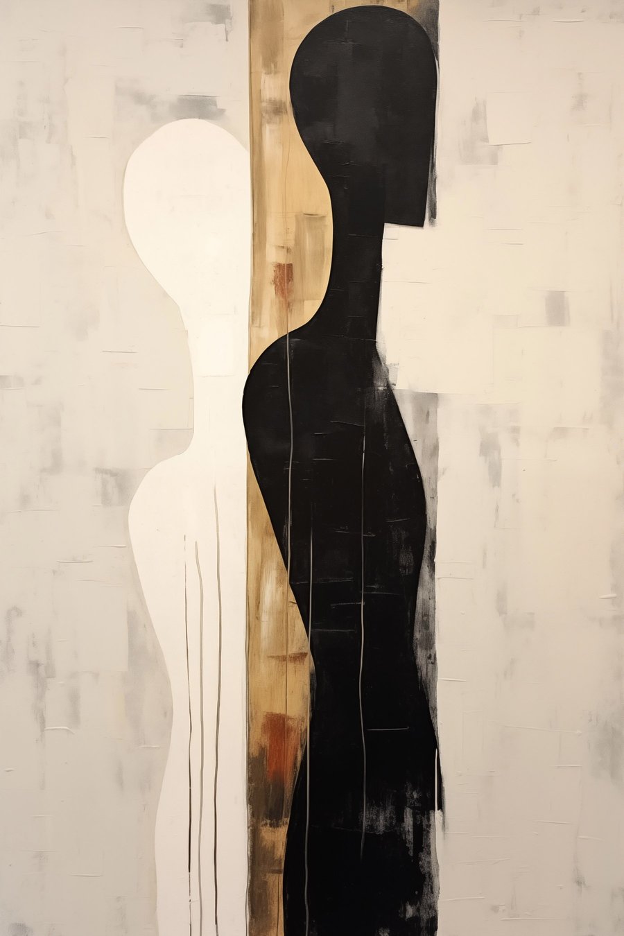 Silhouet van twee figuren — volledig ontwerp