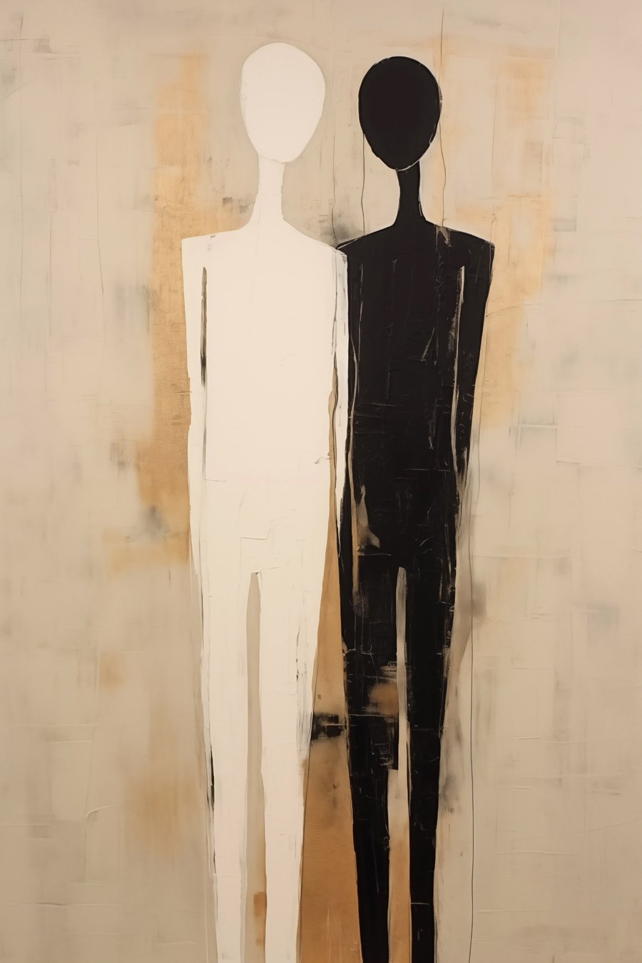 Silhouet van twee figuren — volledig ontwerp