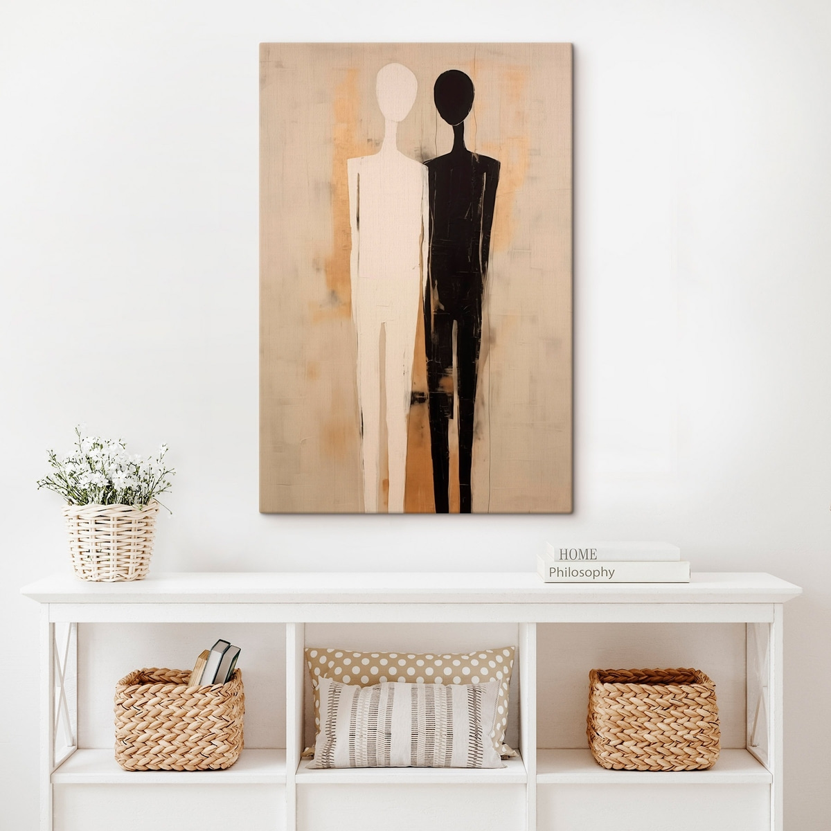 Silhouet van twee figuren — interieur 2