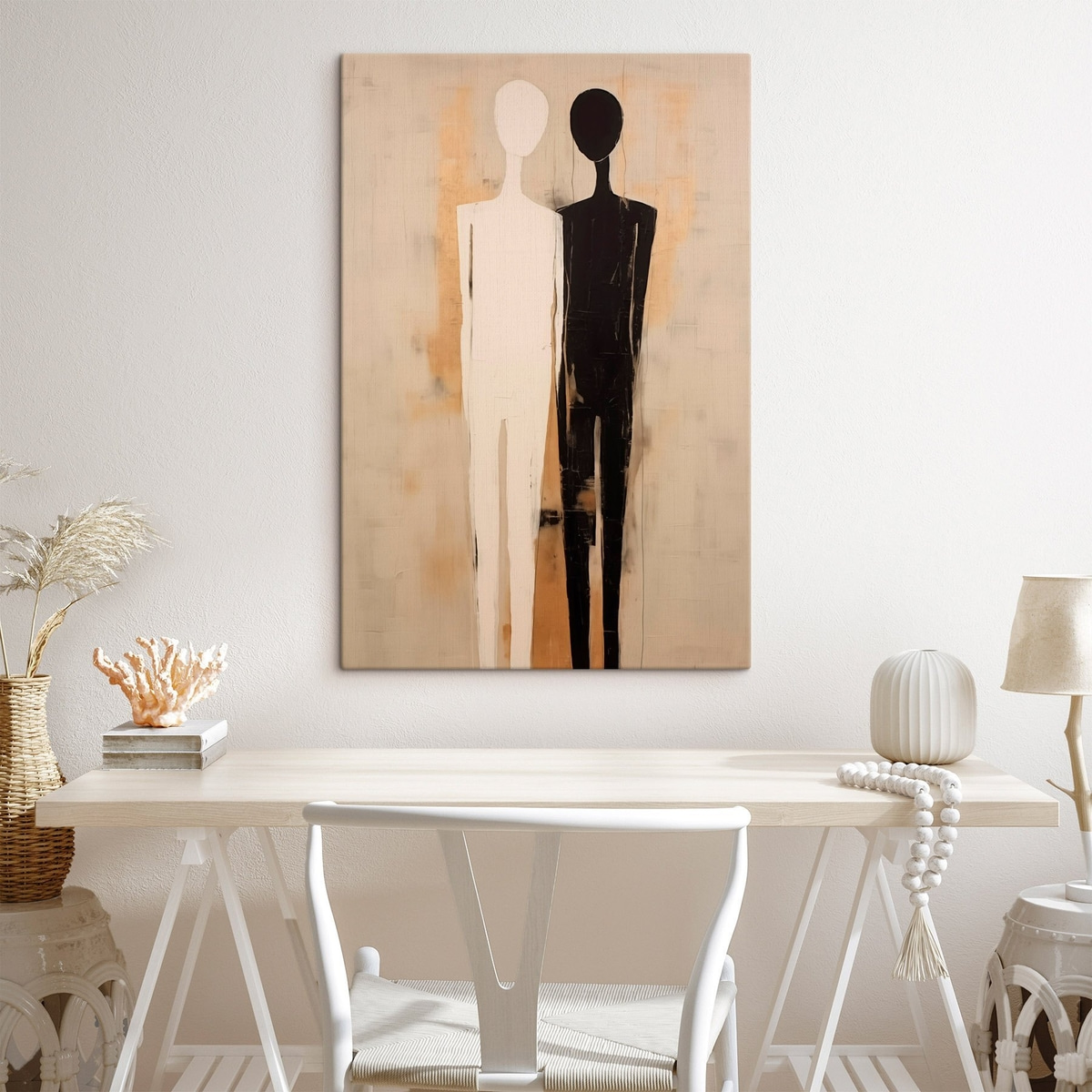 Silhouet van twee figuren — interieur 1