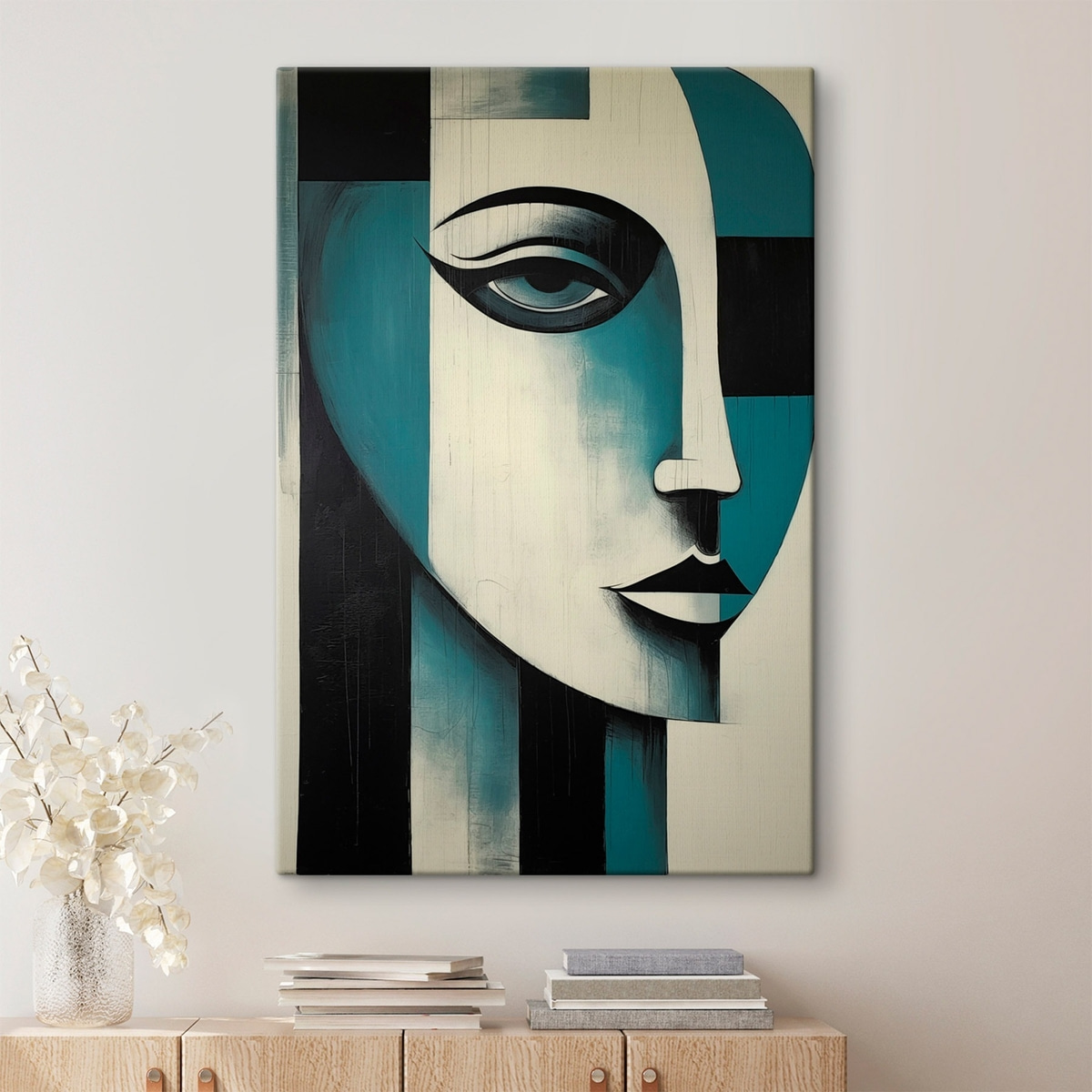 Abstract vrouwenportret — interieur 1