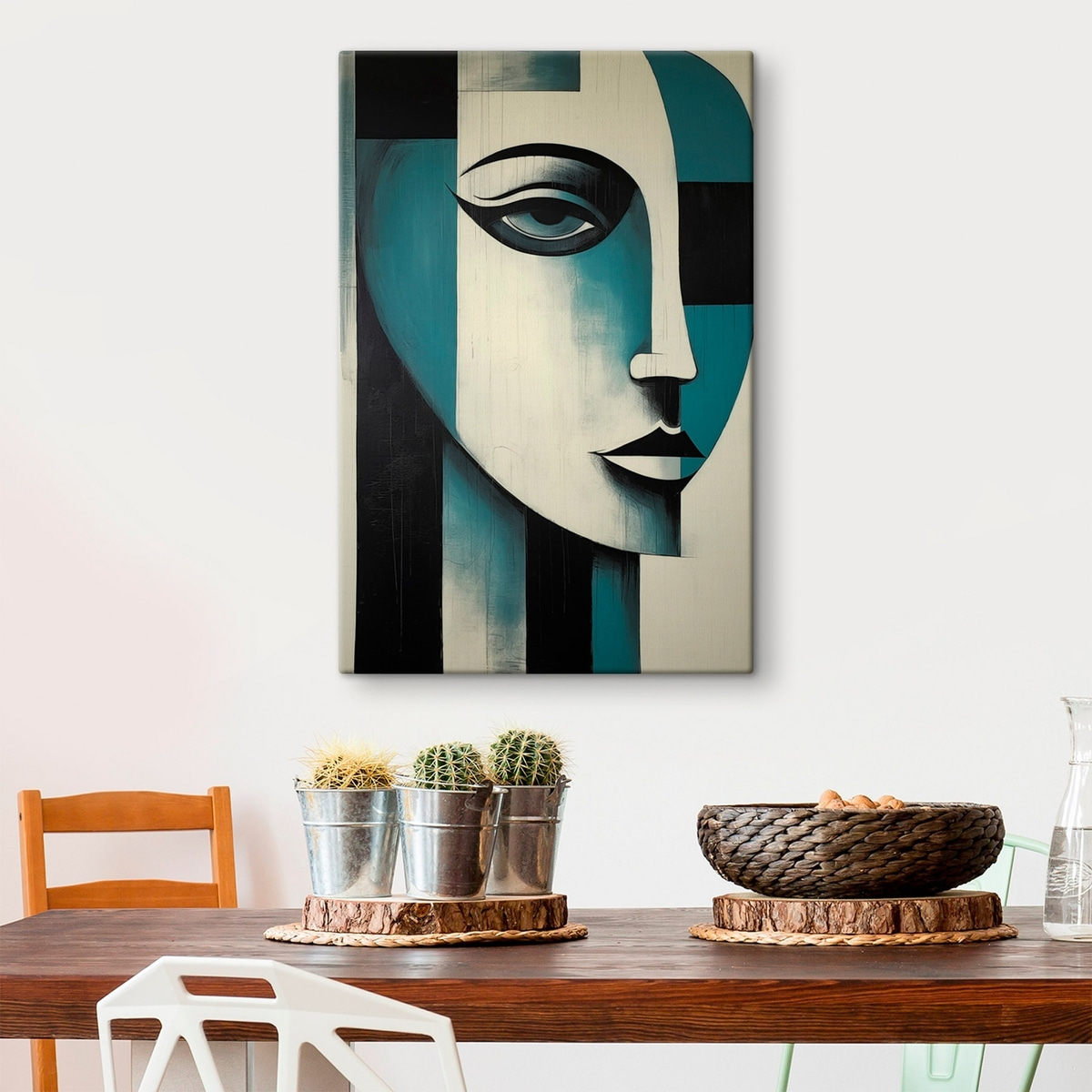 Abstract vrouwenportret — interieur 2