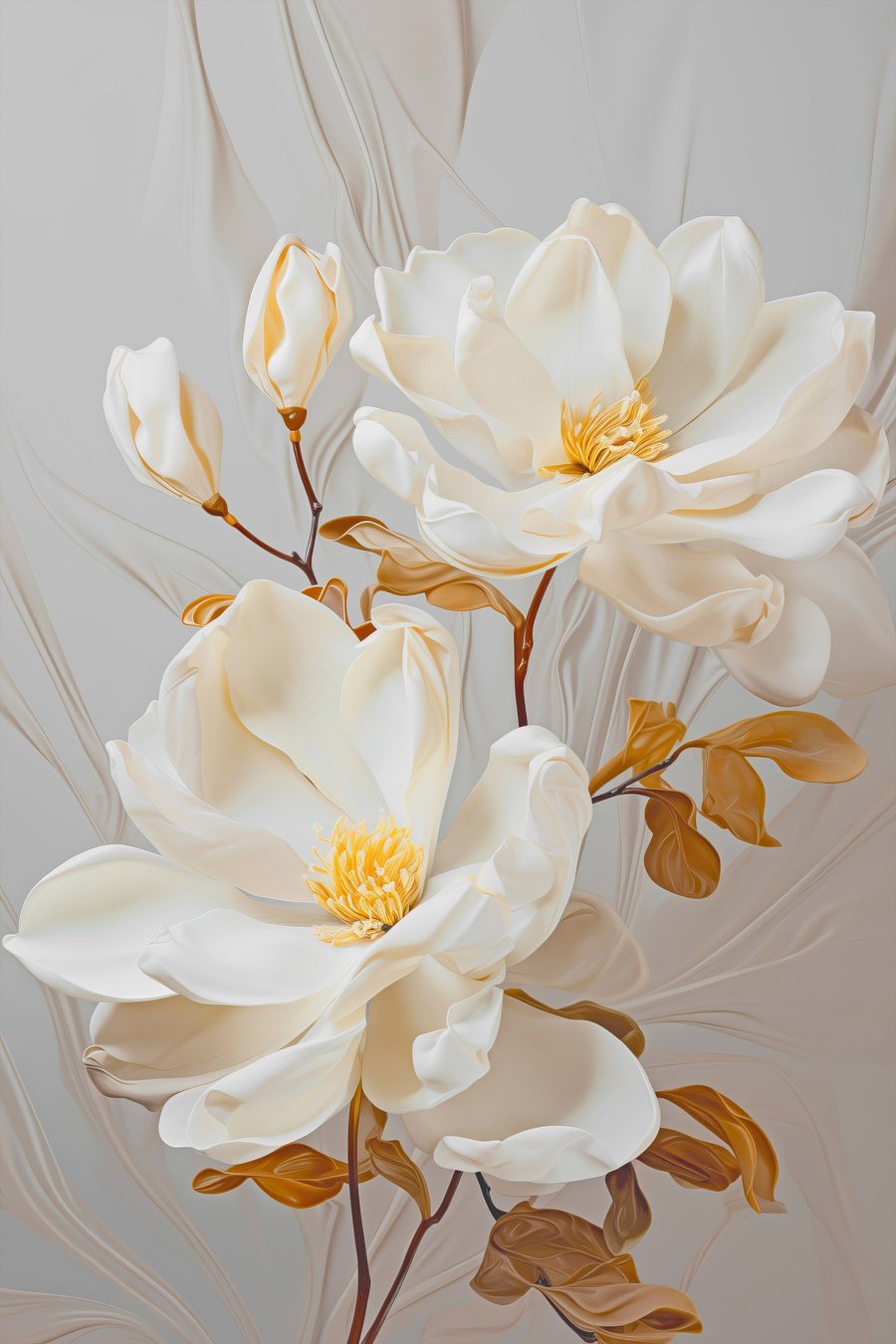 Gevoelige abstracte bloemen — volledig ontwerp
