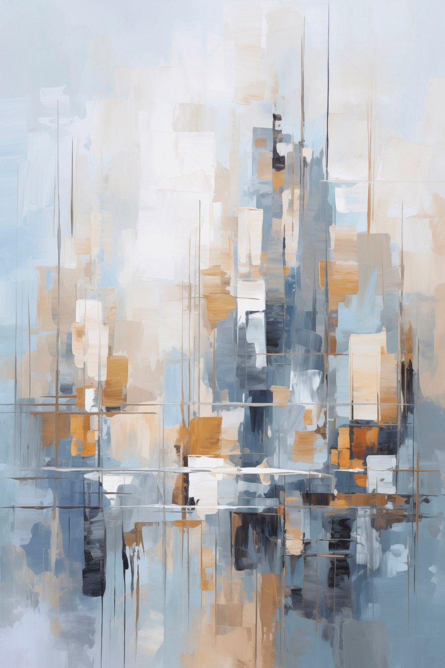 Abstractie imitatie van penseelstreken — volledig ontwerp