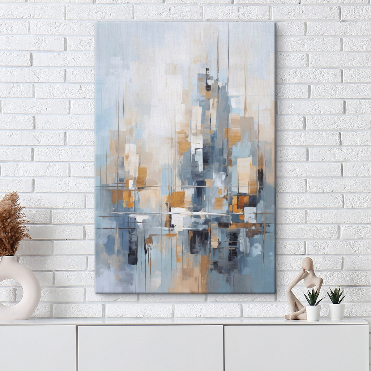Abstractie imitatie van penseelstreken — interieur 1