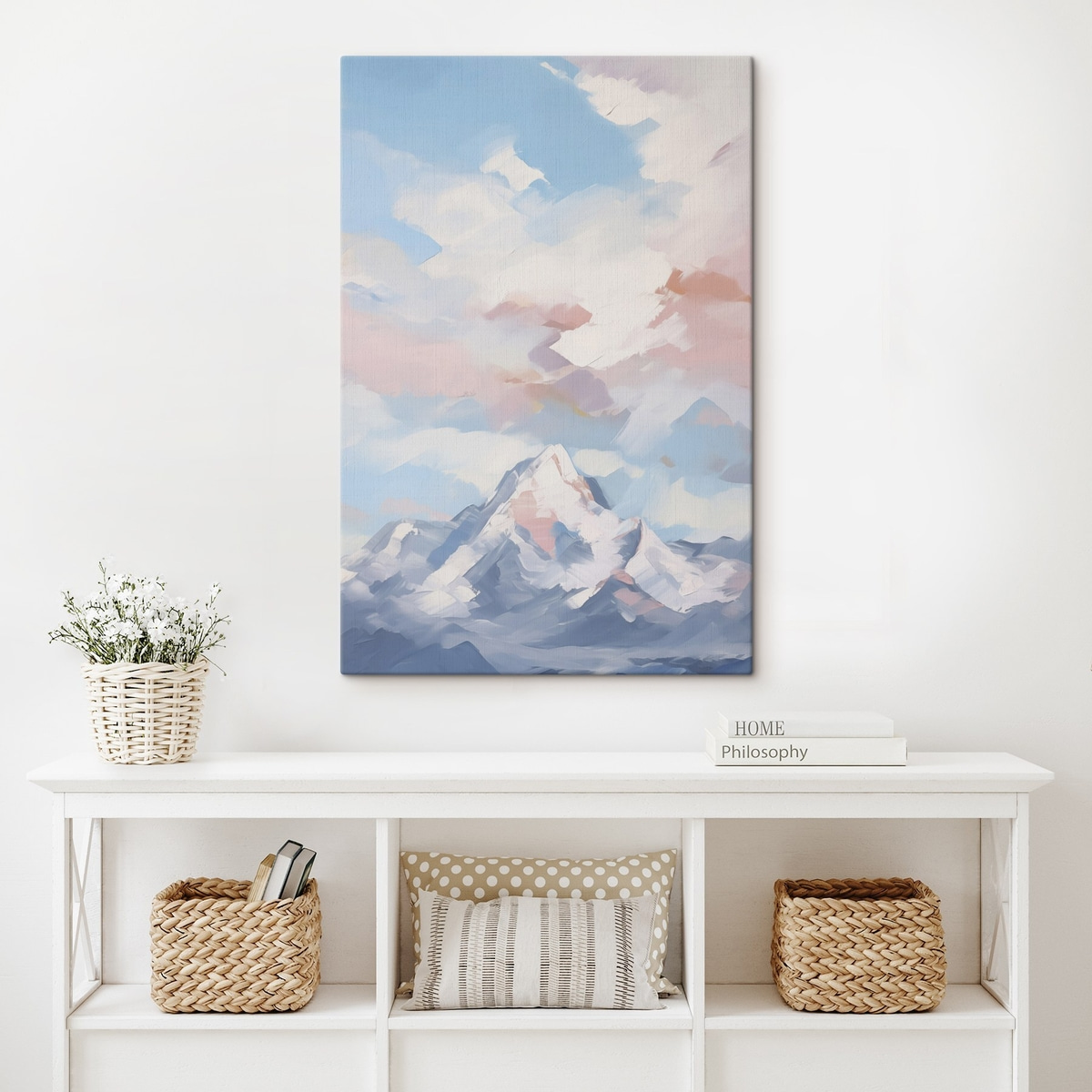 Berg tegen de lucht met wolken — interieur 2