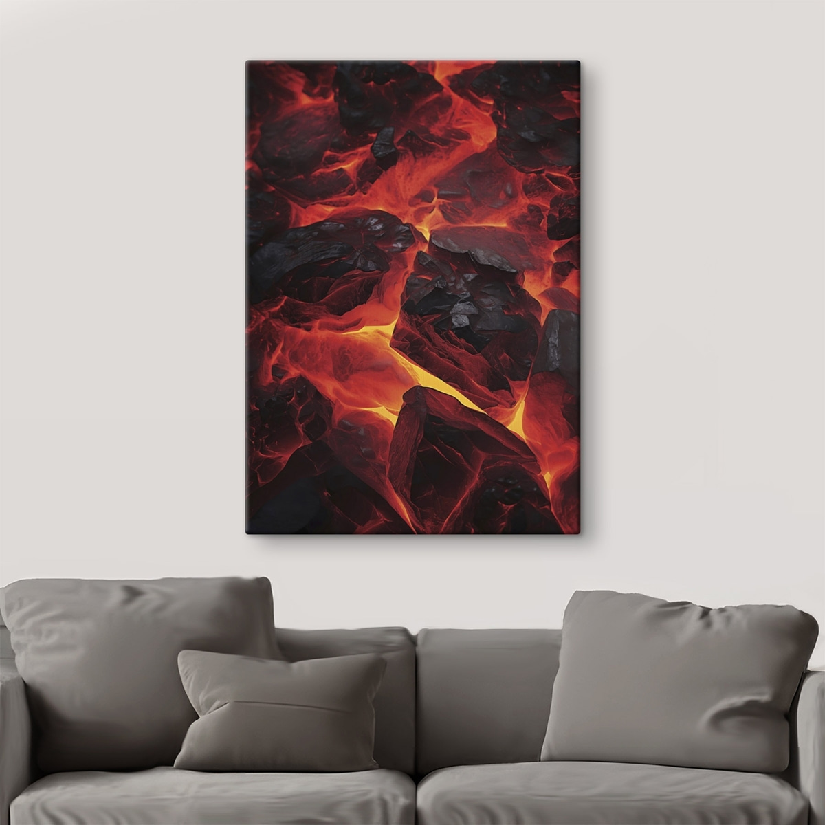 Roodgloeiende stenen met lavastromen — interieur 3