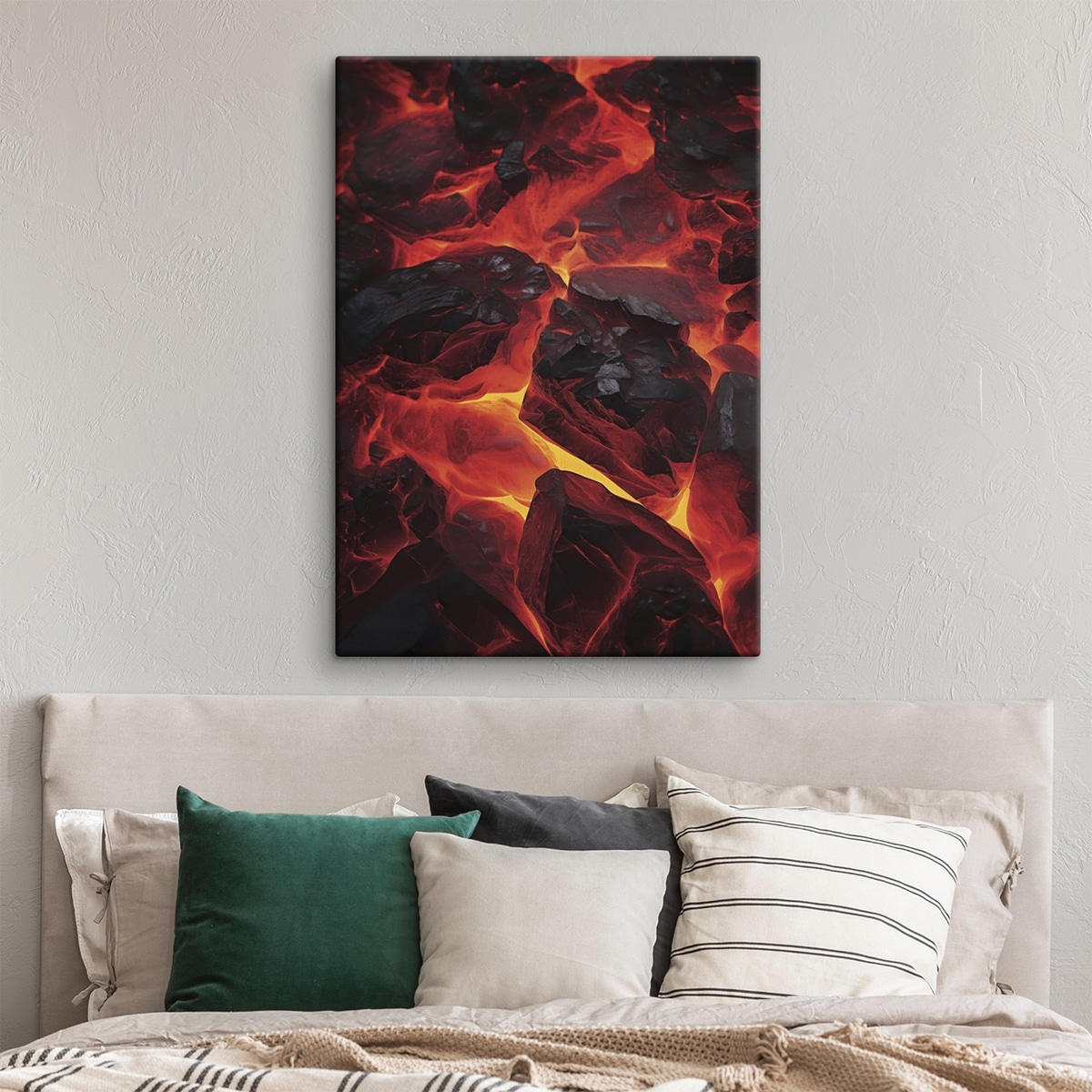 Roodgloeiende stenen met lavastromen — interieur 2