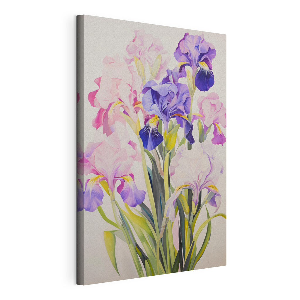 Schilderij van bloemen op een witte achtergrond — productweergave