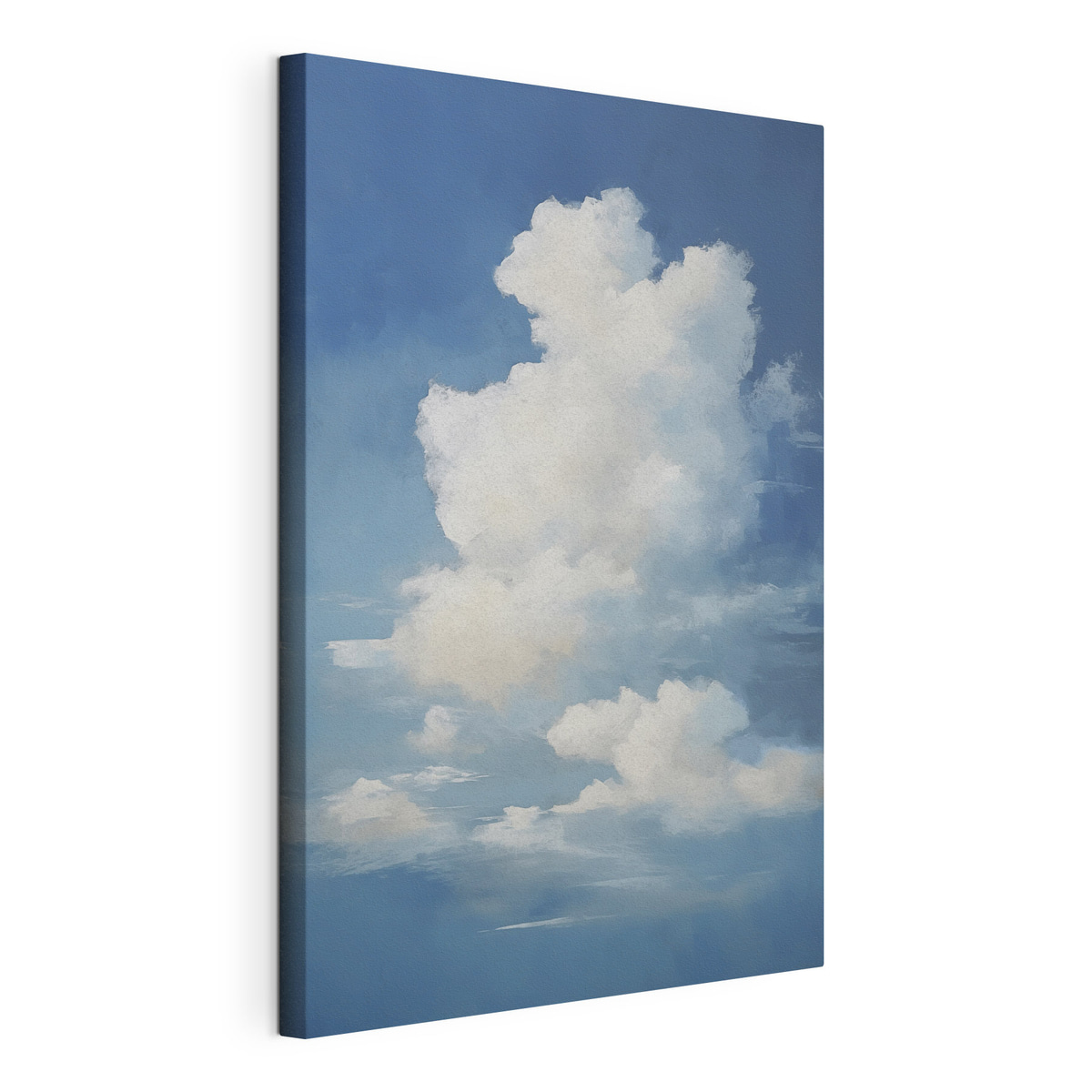 Wolken in de lucht, gespannen canvas met doorlopende rand