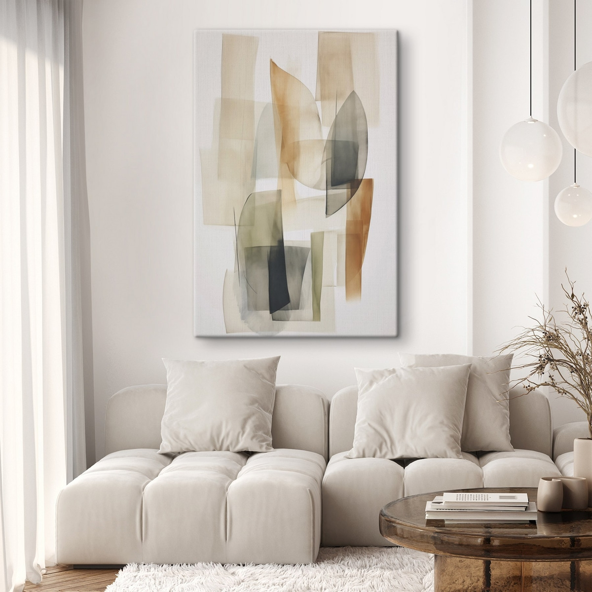 Abstractievlekken imitatie aquarel — interieur 1