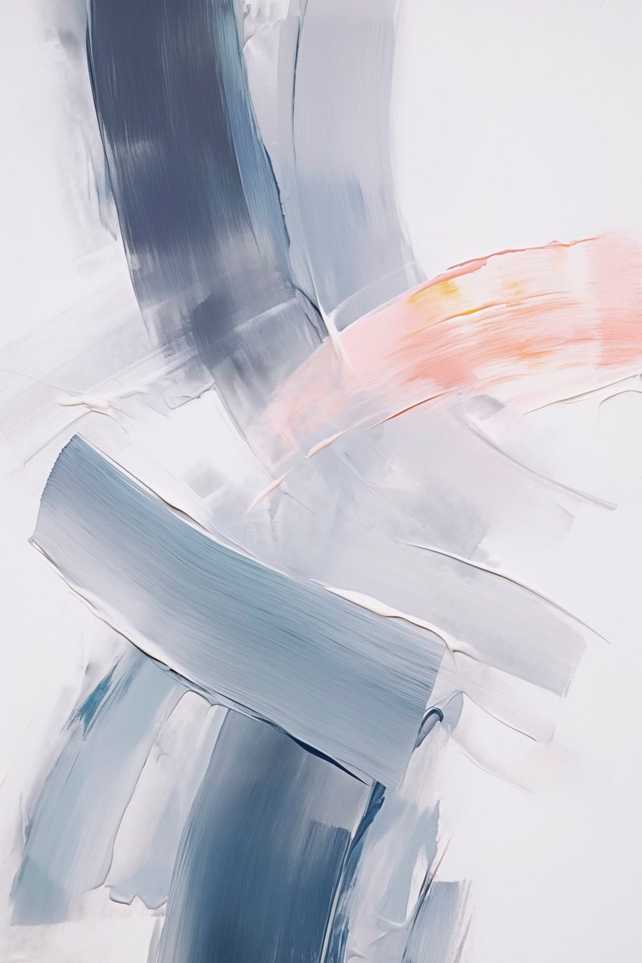 Abstractie imitatie van penseelstreken — volledig ontwerp