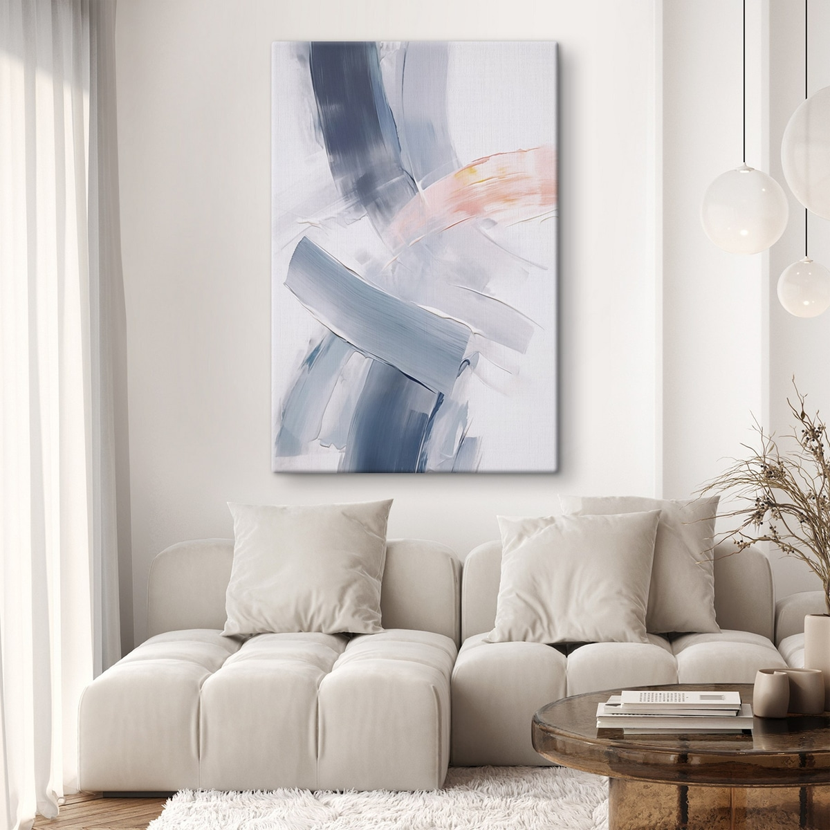 Abstractie imitatie van penseelstreken — interieur 1
