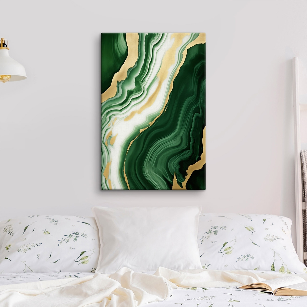 Groen-wit-geel marmeren texturen — interieur 2