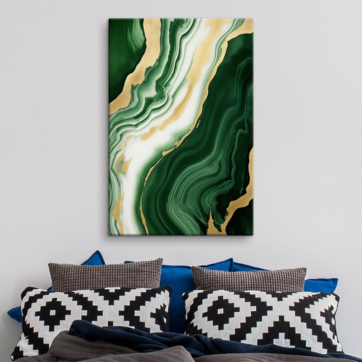 Groen-wit-geel marmeren texturen — interieur 3