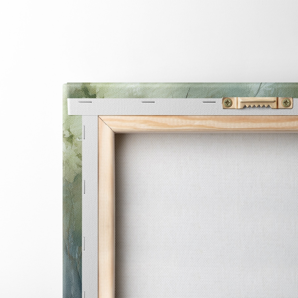 wilgenboom aan de oever van het meer in aquarelstijl — achterkant
