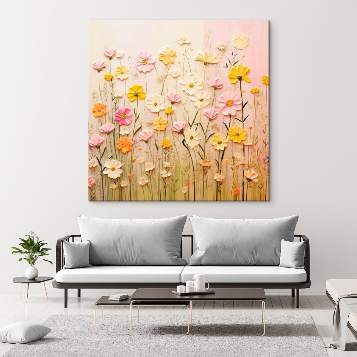 Bloemenveld in olieverfstijl — interieur 3