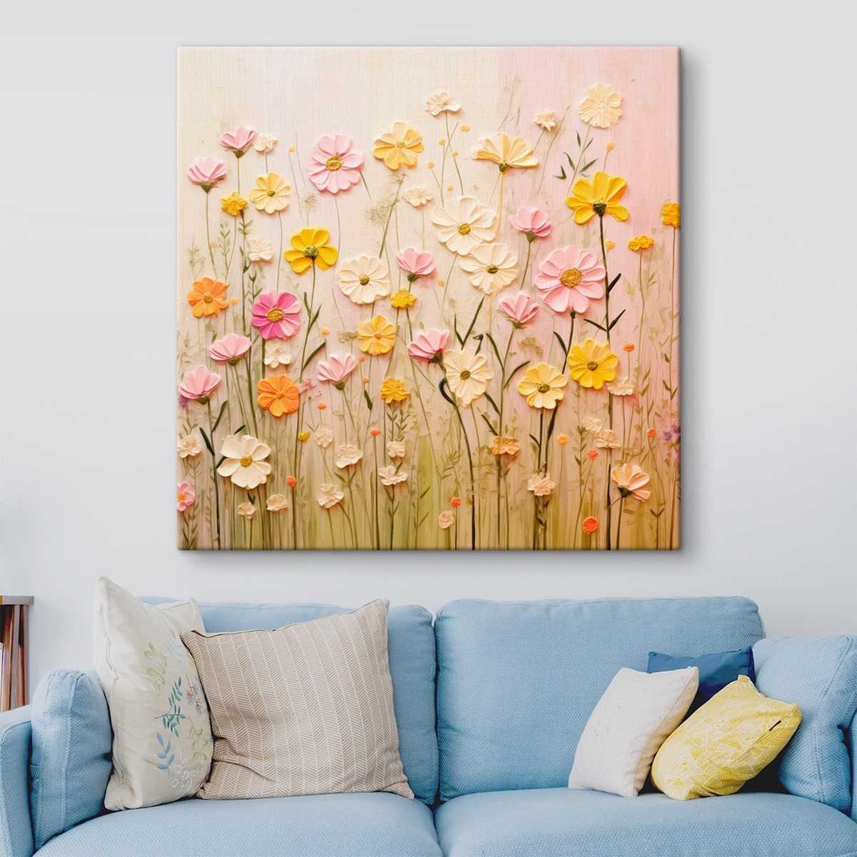 Bloemenveld in olieverfstijl — interieur 2