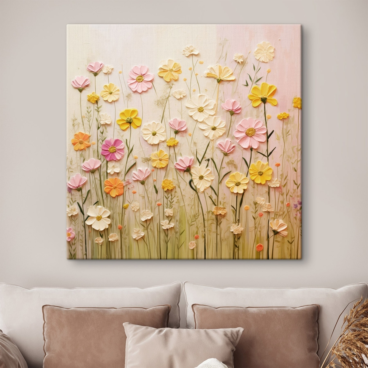Bloemenveld in olieverfstijl — interieur 1
