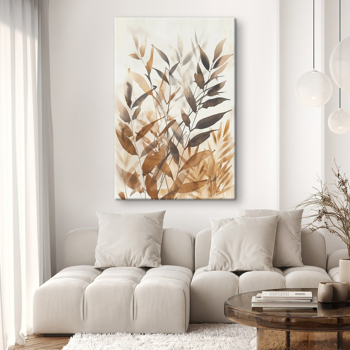 Delicate takken met bladeren — interieur 1
